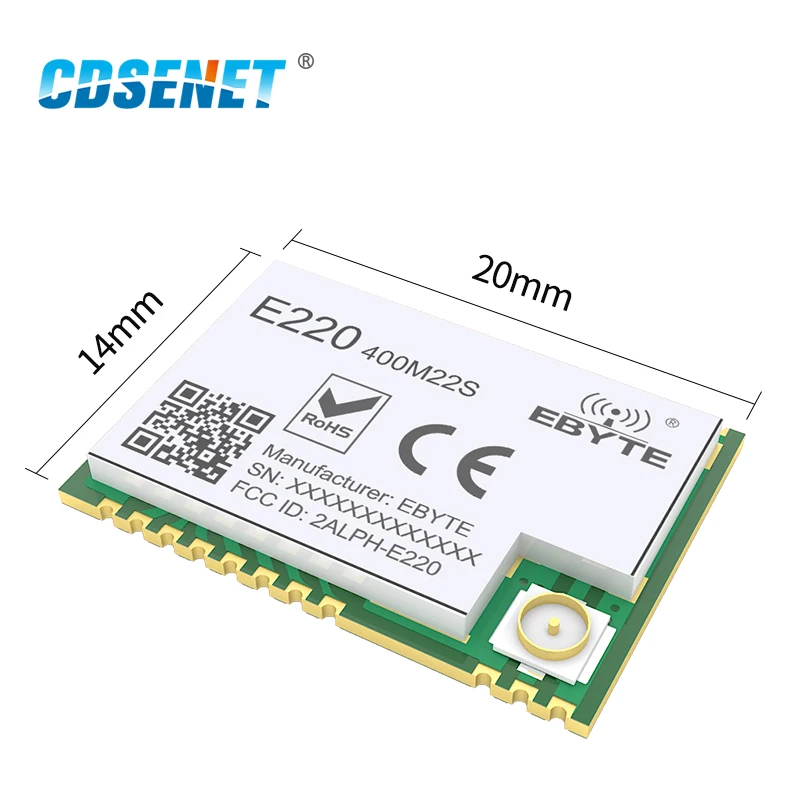 Wireless Module LLCC68 LoRa Wireless Module 433Mhz 470Mhz 22dBm 6km Long Range E220-400M22S CESENET RF Receiver Transmitter PA+LNA IPEX Antenna