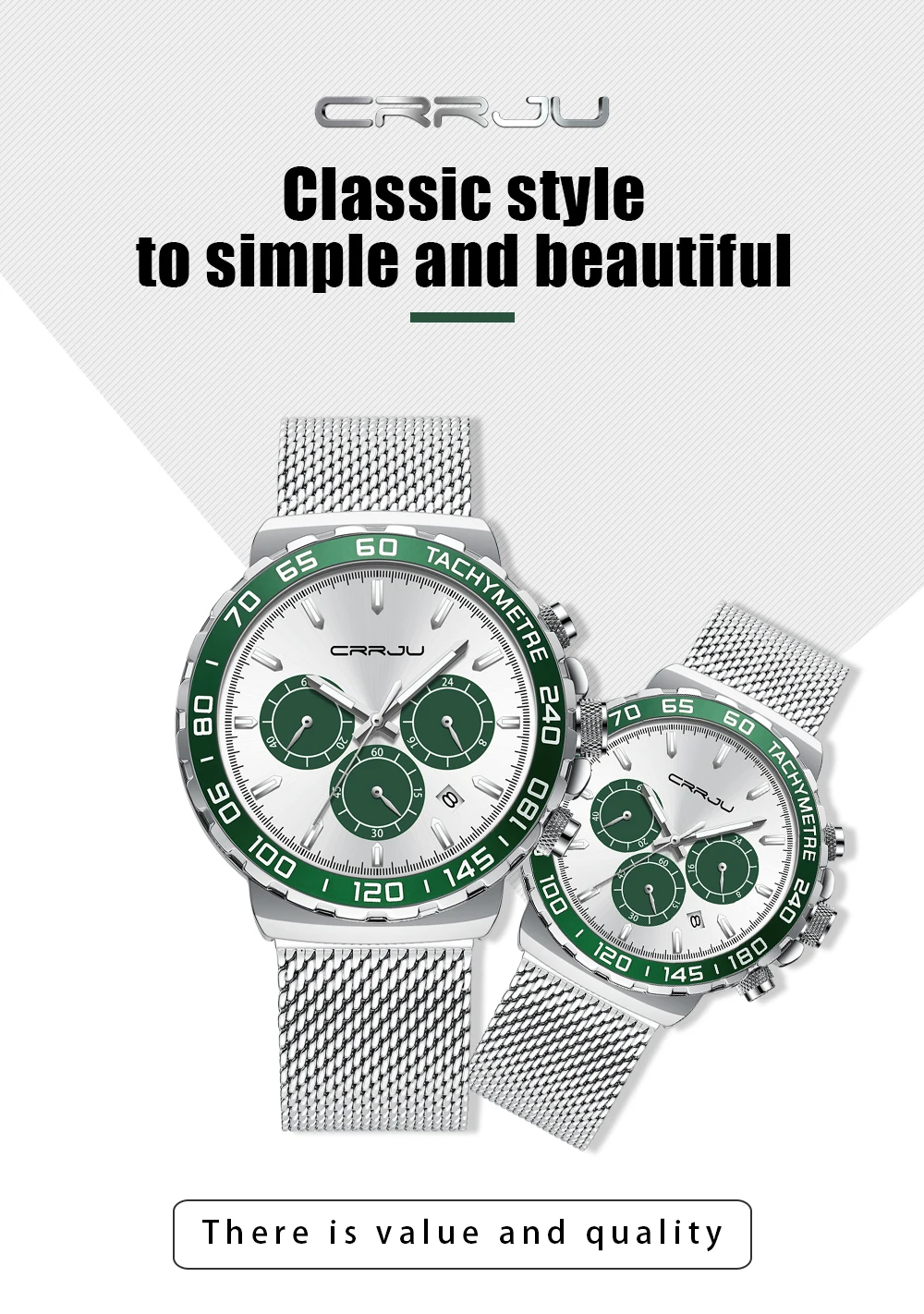 Top Brand Quartz Stainless Men Wristwatch multiple display Fashion Watch 
