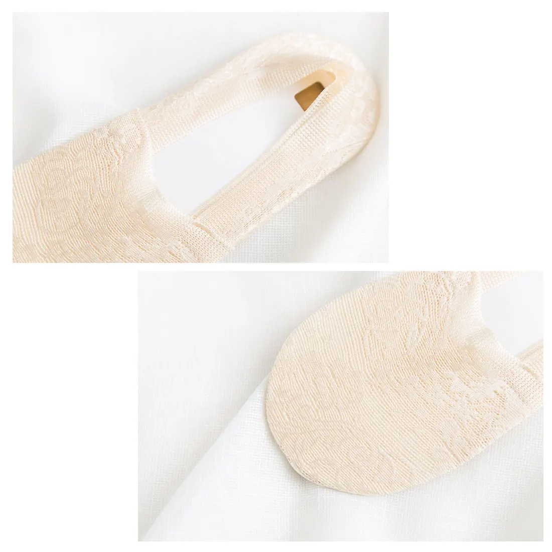 

Womens Cotton Lace Antiskid Invisible Liner Socks Elastic Comfy Female Summer Spring Ankle Boat Low Cut Short Socks