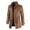 High Quality Jacket Men's Street Windbreaker Coat Men Leather Clothing Thick Jacket Fleece 4