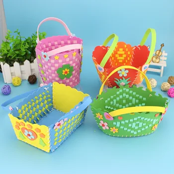 

craft kits for children Eva woven flower basket kindergarten handmade material package DIY flower basket kids educational toys