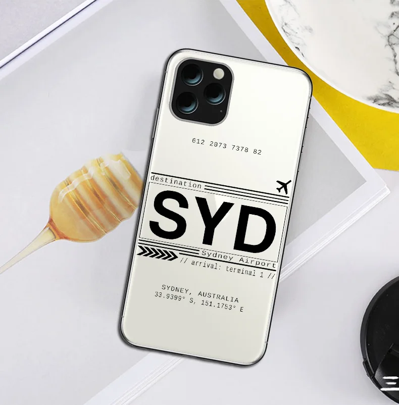 TPU Для iphone 11, 11PRO, X, XR MAX, 5S, SE, 6 S, 7, 8 PLUS, из мягкого ТПУ, чехол с надписью «Международный аэропорт Дубая» - Цвет: TPU