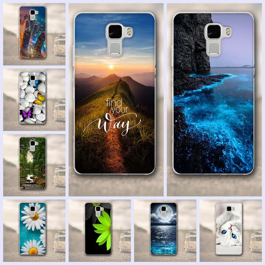 Чехол для Huawei Honor 7 силиконовый мягкий ТПУ 3D мультяшный крутой чехол с принтом