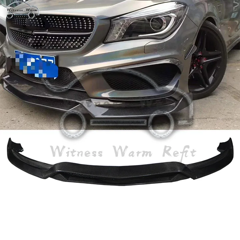 Сплиттер для переднего бампера и спойлера из углеродного волокна Mercedes Benz W117 CLA AMG
