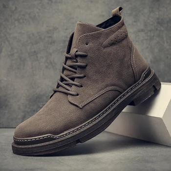 

2020 Boots Mens Leather Dress Black Platform Cowboy Ankle Boots Winter Fur Men Waterproof Motorcycle Western Man Boots Coturno