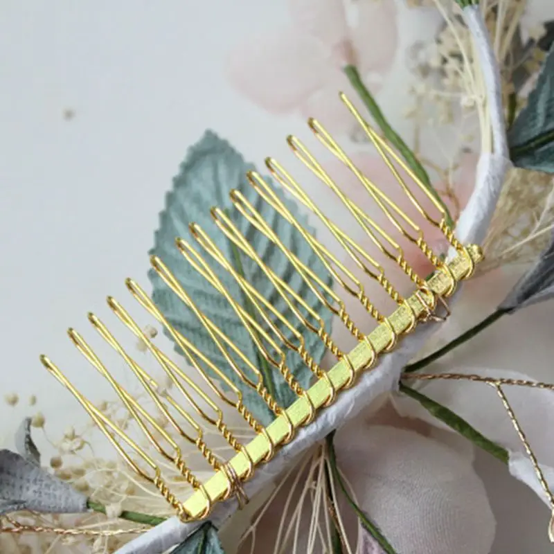 Свадебная Корона из искусственных цветов, повязка на голову, искусственный жемчуг, бисер, венок, лента, бант, банкетные, вечерние, гребень для волос, заколка