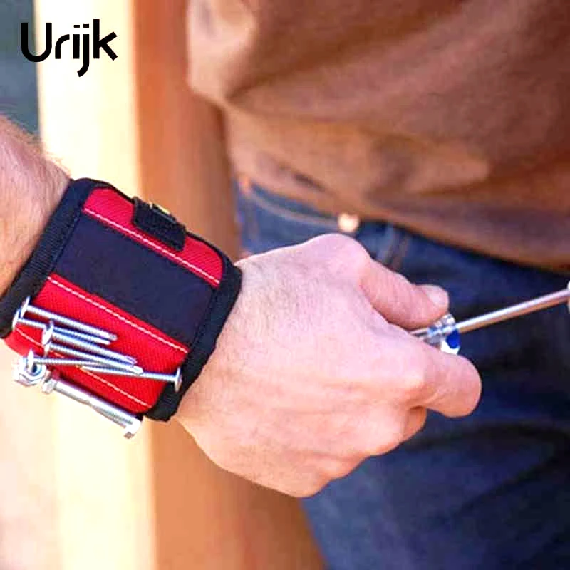 Urijk 3 шт. магнитный браслет карманная подставка для запястья сумка для инструментов ручная сумка шурупы головки сверла держатель Холдинг Высокое качество Новинка