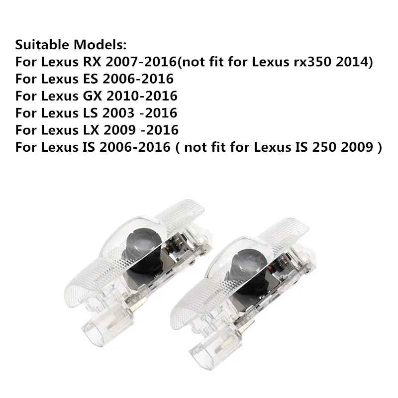 2 шт. Led двери автомобиля логотип проектор светильник Ghost Shadow для LEXUS ES GX LS LX IS RX300 RX330 RX350 IS250 LX570 IS200 IS300 lS400 RX