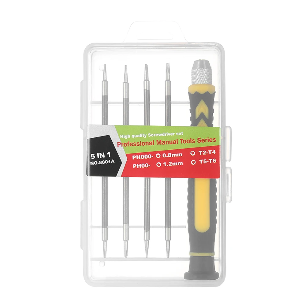 Meterk 5 в 1 отвертка Torx Набор с магнитной плоская и крестообразная отвертка Биты электрические инструменты для ремонта работы набор ручных инструментов