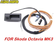Dla Skoda Octavia MK3 superb 3V B8 widok z tyłu uchwyt bagażnika z kamerą z Highline kable w wiązce 3V0 827 566 N