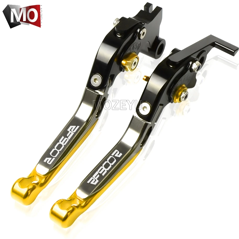 Black Titanium Gold Аксессуары для мотоциклов CNC регулируемые Складные Выдвижные тормозные рычаги сцепления для Suzuki RF900R RF900 RF 900 R 1994-1997 1995 - Цвет: Black Titanium Gold