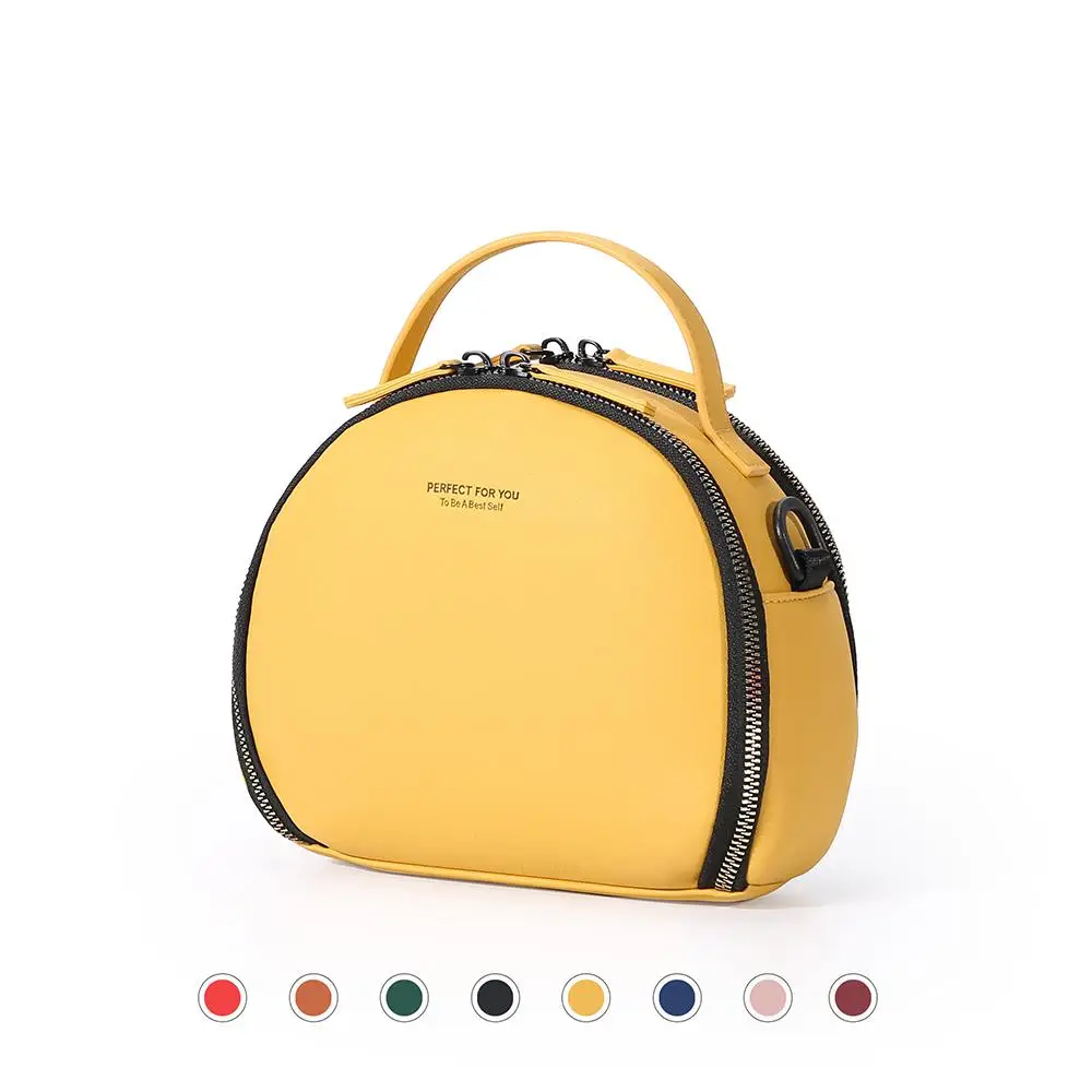 thumbnail image 1 of Bolso de hombro con bolsillo con doble cremallera para mujer, pequeño bolso de mano para mujer, bolso cruzado de piel sintética suave, mini bolso de mano para mujer, 1 of 5