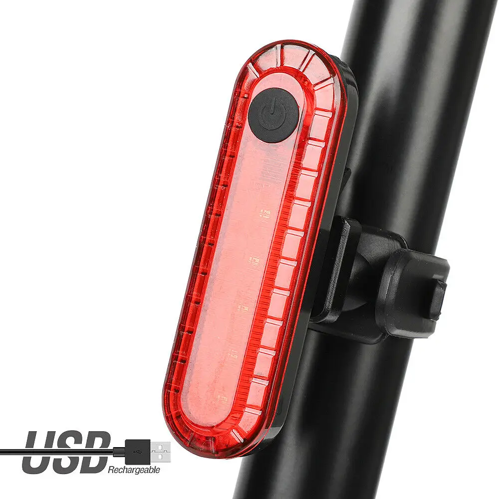 Bike Taillight Usb Chargeable Mountain Bike Headlight Cycling Light Tail-lamp Bicycle Light Waterproof Riding Rear Light2019