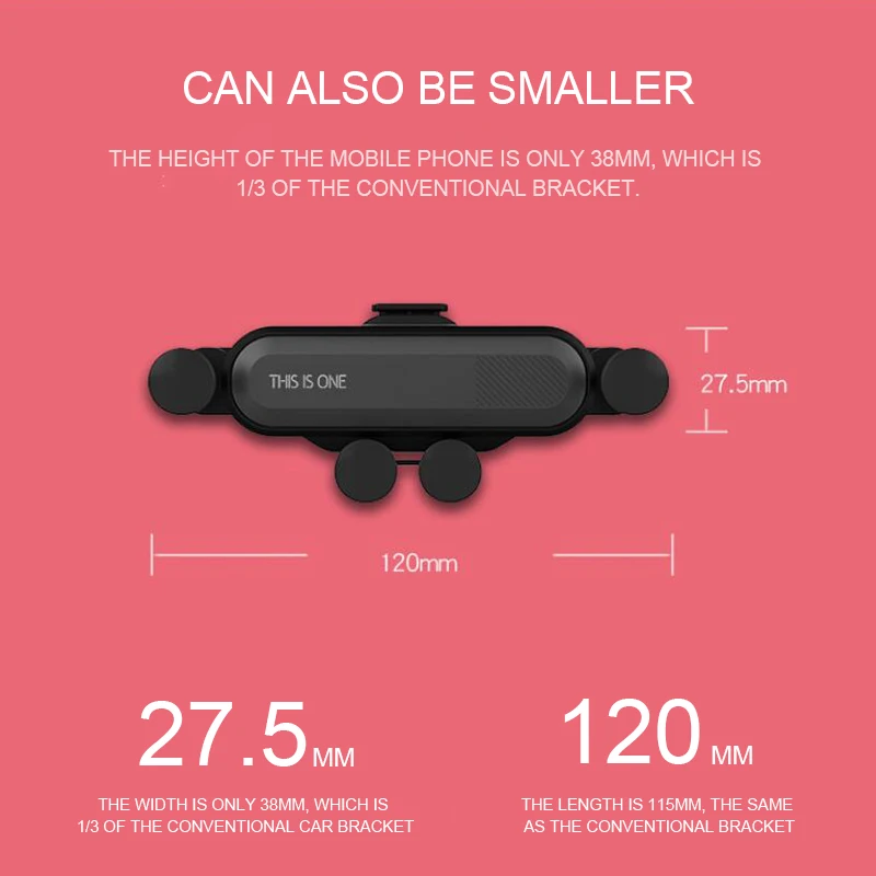 Gravity Car Holder For Phone in Car Air Vent Clip Mount No Magnetic Mobile Phone Holder GPS Stand For Phone Mount