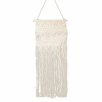 

Simple Macrame Woven Wall Hanging Tapestry Handmade Boho Chic Bohemian Apartment Dorm Room Home Decor