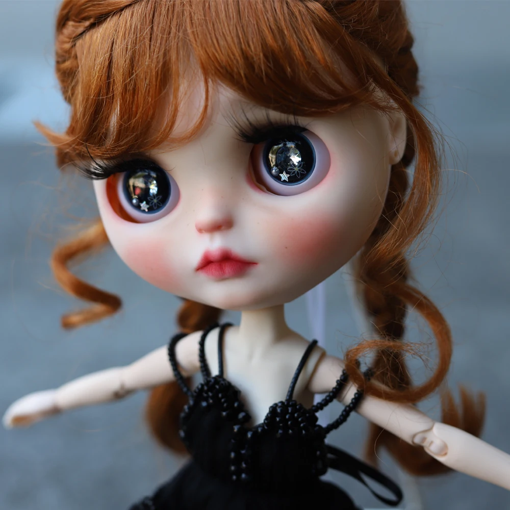 neo Blyth Doll NBL 1/6 BJD Customized Frosted Face big eyes Fashion girl makeup Ball Jointed with Live texture princess | Игрушки и