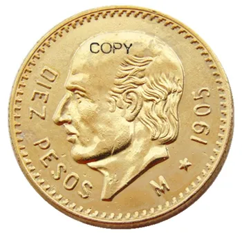 

1905 Mexico 10 Pesos Centenario Gold Plated copy coin