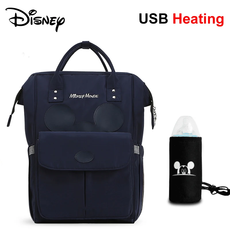 Сумка для подгузников disney, рюкзак, USB бутылочка, изоляционные сумки, Минни, Микки, большая емкость, для путешествий, Оксфорд, для кормления ребенка, Мумия, сумочка - Цвет: 27