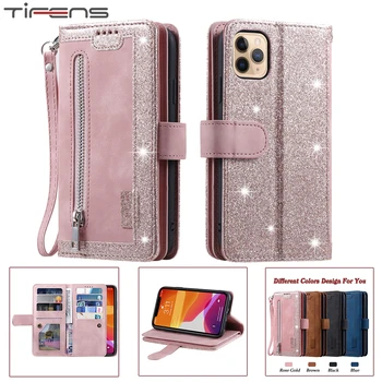 

Zipper Wallet 7plus Case For iPhone 11 Pro XS Max XR X SE 2020 6 6s 7 8 Plus Luxury Leather Card Holder Phone Bags Poouch Cover