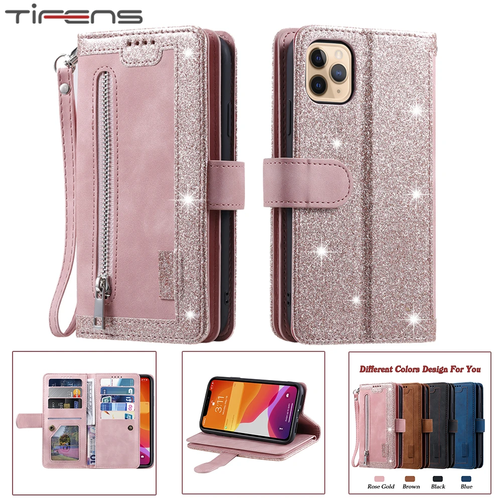 iphone 13 pro phone case Zipper Wallet Case For iPhone 13 12 Mini 11 Pro XS Max XR X SE 2020 6 6s 7 8 Plus Luxury Leather Cards Holder Phone Poouch Cover case for iphone 13 pro max