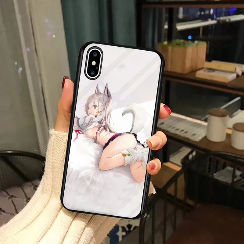 Чехол из закаленного стекла для телефона для мобильных игр Azur Лейн для iPhone 11 Pro Max X XS Max XR 6 6s 7 8 Plus, сексуальный Чехол для мобильного телефона - Цвет: 11