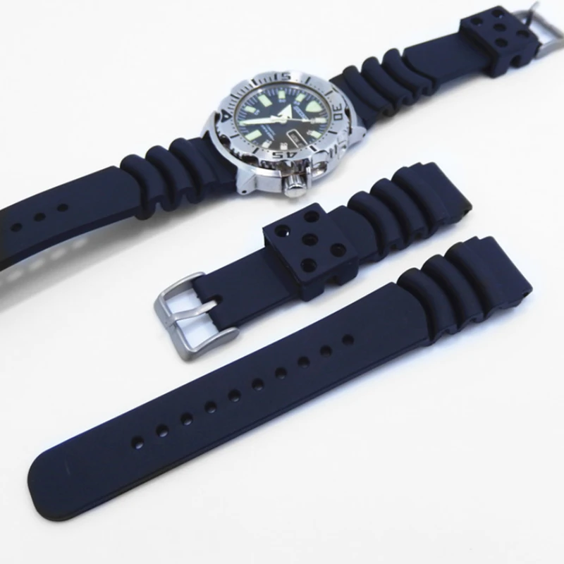 Watch Strap 24mm Silicone Seiko | Skx007 Silicone Strap 20mm - Watch  Accessories - Aliexpress