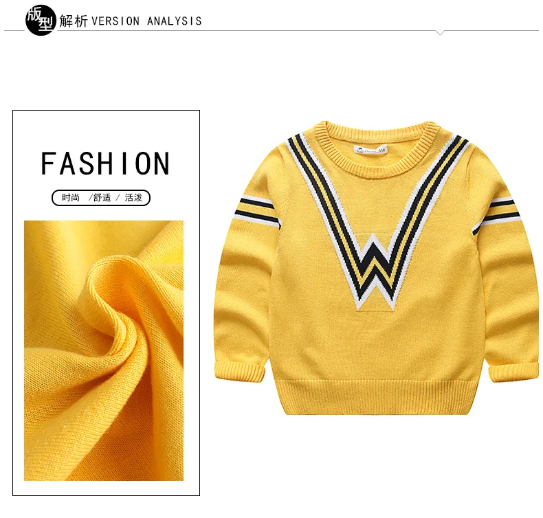 Autumn New Products Sweater Pullover Crew Neck Sweater Cotton Children CHILDREN'S Sweater