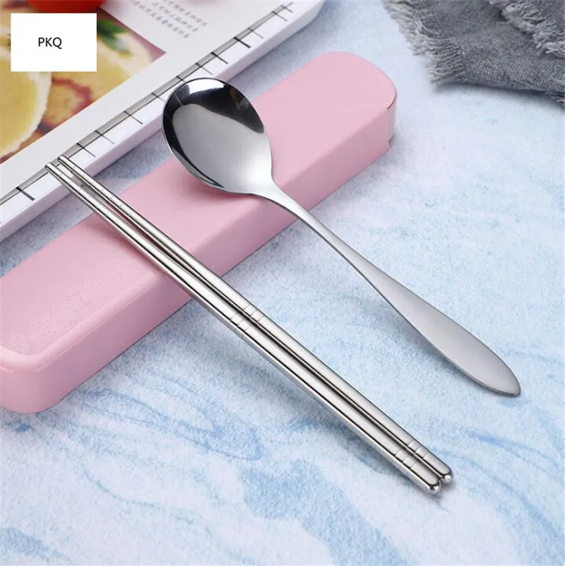 Drop Shipping Portable Cutlery Set Stainless Steel Dinnerware Set Travel Tableware Set