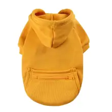 

Stylish Pet Hoodie Solid Color Better Fit Pullover Pet Hoodie with Zipper Pocket Dog Coat Dog Hoodie
