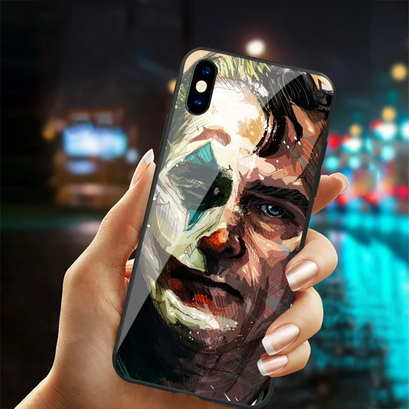 Joker Joaquin Phoenix чехол из закаленного стекла для телефона для iphone X XR XS MAX 11 pro 6 6S 7 8 plus samsung s8 s9 s10 plus note 8 9joker