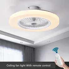 Ультратонкий вентилятор светильник светодиодный потолочный вентилятор лампа с пультом дистанционного управления невидимые листья 58 см для спальни ресторана AC220V декоративный светильник