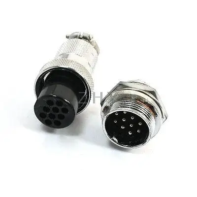 

Metal DF20B 10Pin Male M19 Screw Connector Wire Panel Aviation Plug