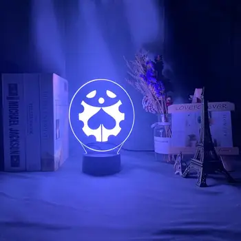 

Manga JoJo's Bizarre Adventure LOGO Inscription 3D Image LED Light for Fans Xmas Gift for Bedside Desk Night Lamp Room Decor