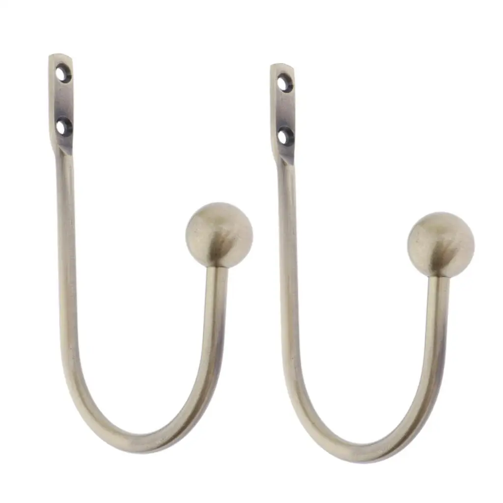 2 шт цинкового сплава декоративная штора драпировки holdacks U форма клетка finials