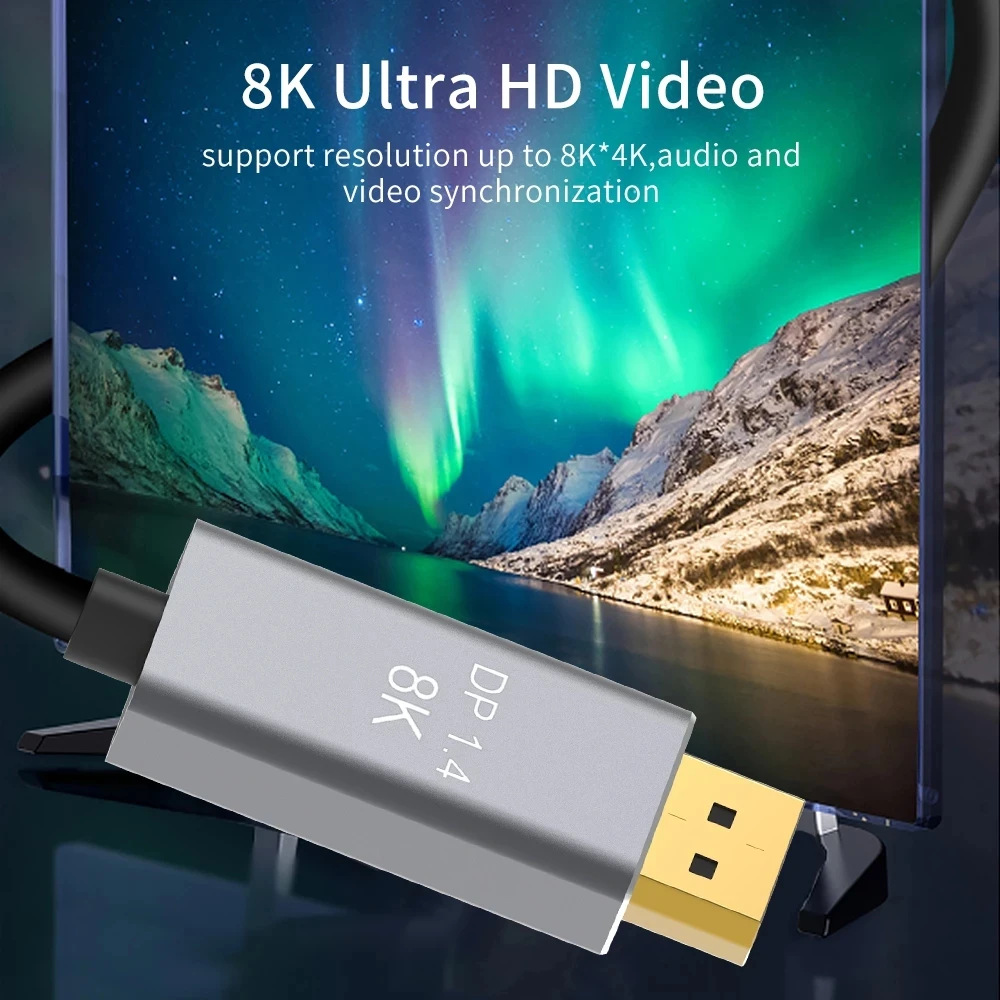 Usb C To Displayport Cable 8k@60hz 4k 