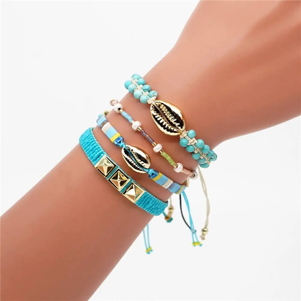 Shinus Miyuki Tila бисера оболочка браслета браслет bileklik Loom богемные Bijoux ручной работы Pulseras Mujer ювелирные изделия из натурального камня