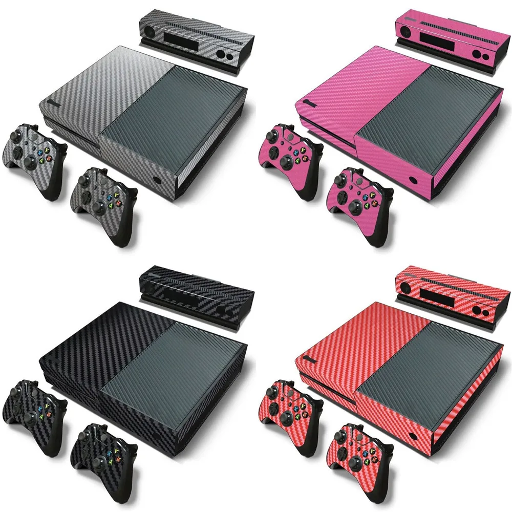 Adesivo Skin In Fibra Di Carbonio Per Microsoft Per Xbox One Decal Per Xbox One Console + Gamepad + Kinect Accessori Durevoli Per Xbox Game