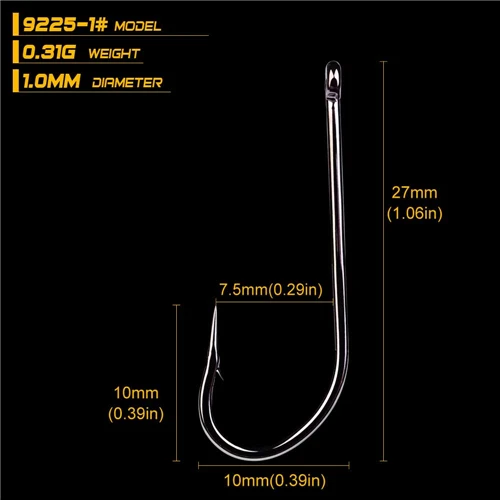 50 шт./лот 9255 серии 1#1/0#2/0#3/0#4/0#5/0#6/0#7/0#8/0# бронзовых морских рыболовных крючков O'shaughnessy рыболовный крючок Отсадочная рыболовный крючок, снасти - Цвет: size1