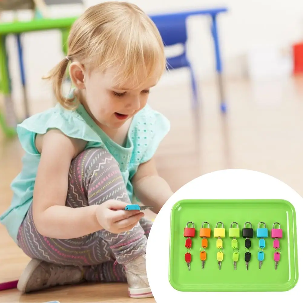 Very best  Teaching Aids Color Small Lock Learning Unlocking Game Early Childhood Education Montessori Key Loc