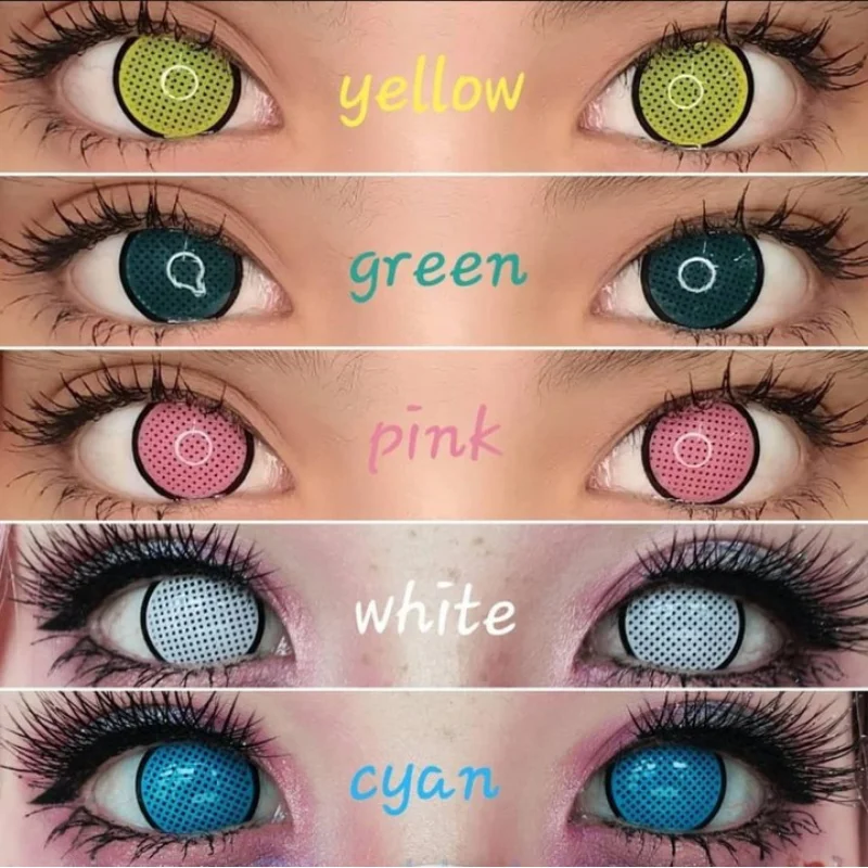 White Mesh Contact Lenses