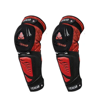 

4 Seasons Universal Motorcycle Knee Pads Windproof Anti-fall Knee Pads Off-road Racing Leg Protector Riding Equipment - Red