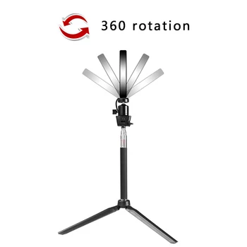 

16/26cm Photography Dimmable 5500K Ring Light Makeup Led Fill Light Lamp For Live Stream Video With Phone Holder Tripod