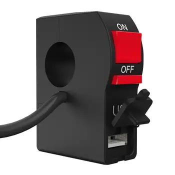 

Universal Motorcycle Handlebar ON/OFF Button Controller Switch with USB Charge