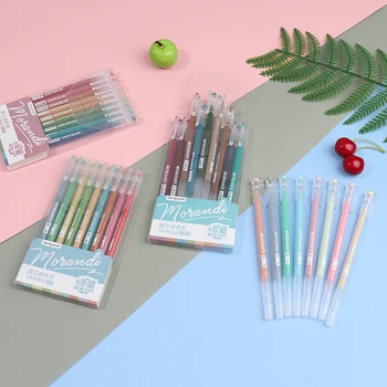 

9pcs Multi-color Pen Large-capacity Color Hand Account Pen Set Multi Color Gel Ink Pens Vintage 0.5mm Marker Office Supplies