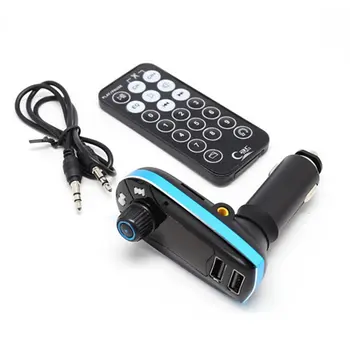 

618C Car MP3 Cigarette Lighter Powered Dual USB Charger Music Player FM Transmitter Radio Support TF Card U-disk