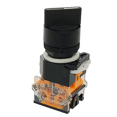 

On/Off/ON Locking Three 3 Position Select Selector Switch 22mm 7/8" 10A 660V AC