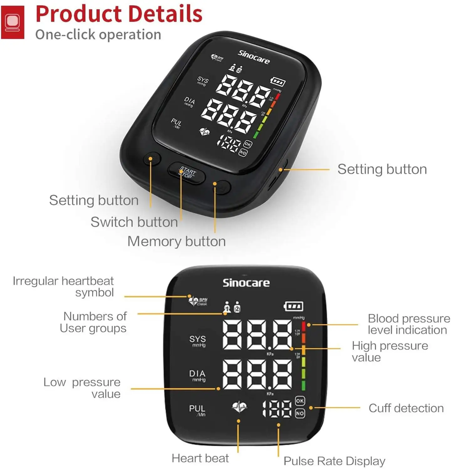 Sinocare Blood Pressure Monitor
