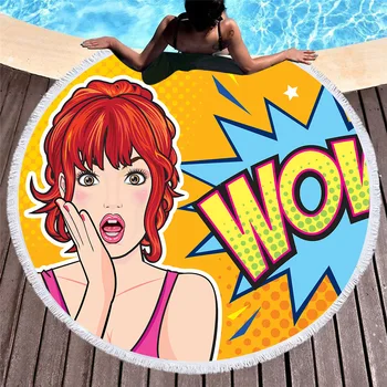 

2020 Round Printing Sandy Beach Towel A Piece Cloth Exceed Fine Fiber Swimming Pool Cushion Speed Do Serviette De Plage Yoga Mat