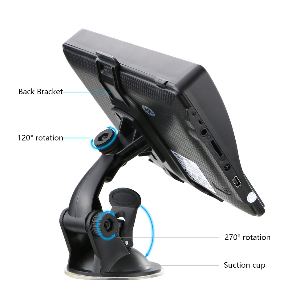  AMPrime Touch Screen Car Monitor GPS Navigation Navigator With Free Maps Built-in 8GB ROM FM Radio 