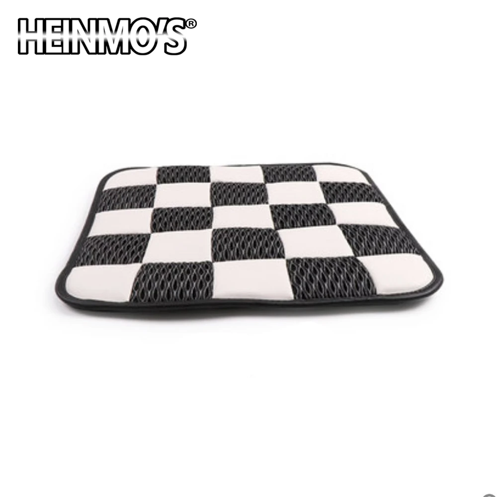 Ice Silk Car Seat Cushion Mat For Mini Cooper Decoration Cover Universal For Mini Cooper Clubman Countryman Inner Accessories - Название цвета: Checker
